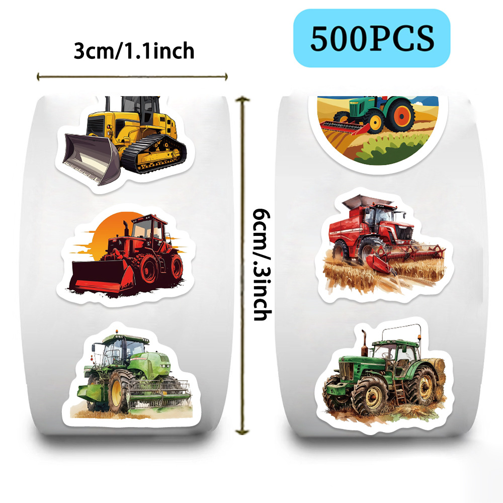 500 sztuk naklejek z traktoram – Agriculture Farming For Kids recenzja i cena
